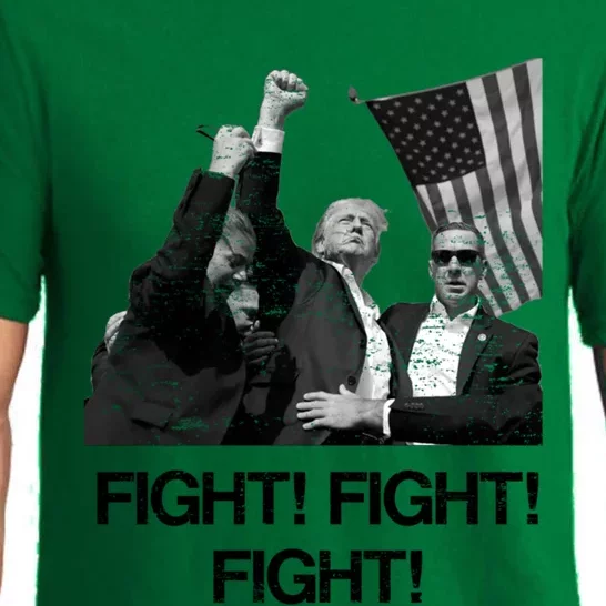 Trump Fight Fight Fighmeaningful Gift Patriotic Design Gift Pajama Set