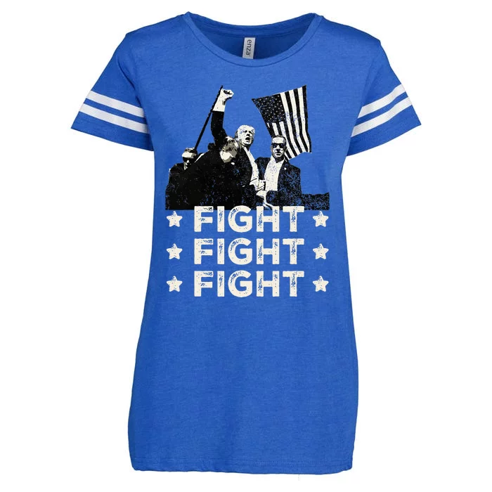 Trump Fight Fight Fight Enza Ladies Jersey Football T-Shirt