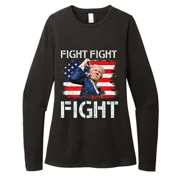 Trump Fight Fight Fight 2024 Womens CVC Long Sleeve Shirt