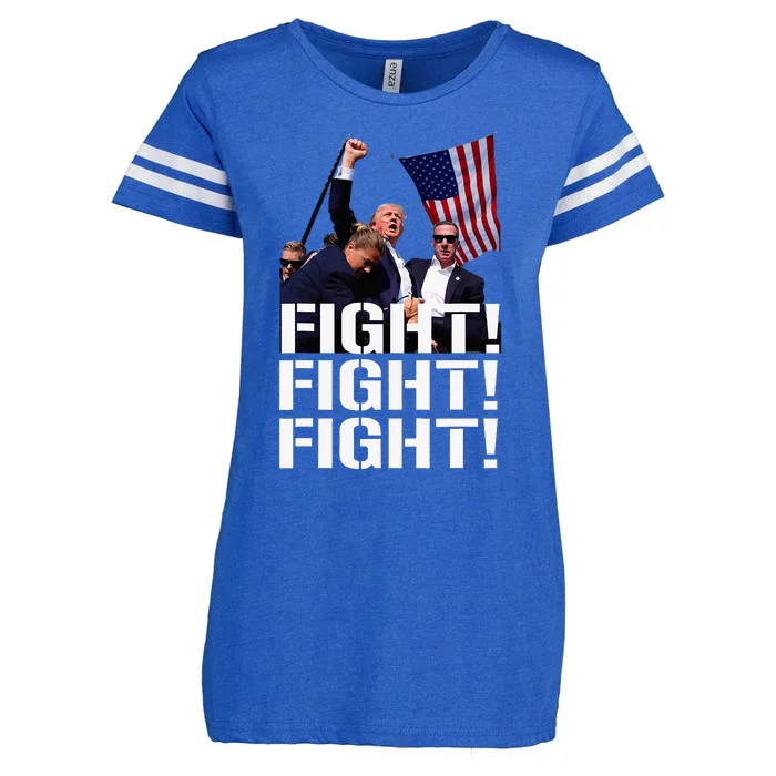 Trump Fight Fight Fight Enza Ladies Jersey Football T-Shirt