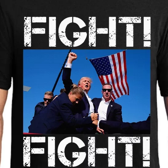 Trump Fight Fight Fight Trump Defiant Trump Shot Fist Pump Pajama Set