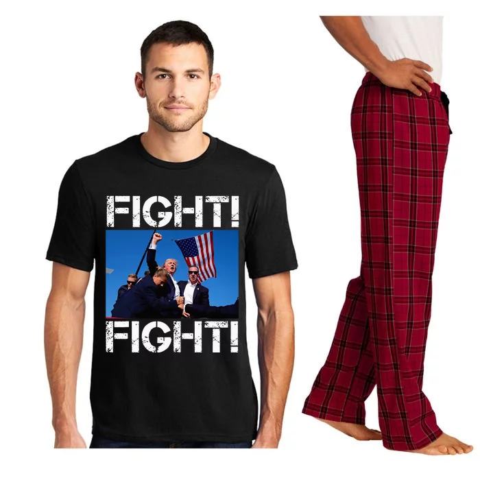 Trump Fight Fight Fight Trump Defiant Trump Shot Fist Pump Pajama Set