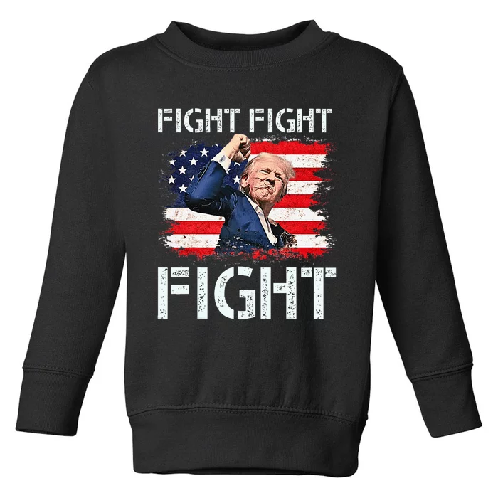 Trump Fight Fight Fight Trump Signals To Americans To Fight Toddler Sweatshirt