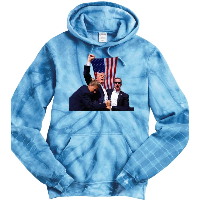 Trump Fight Fight Fight 2024 Pennsylvania Rally Tie Dye Hoodie