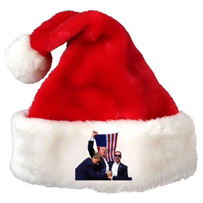 Trump Fight Fight Fight 2024 Pennsylvania Rally Premium Christmas Santa Hat