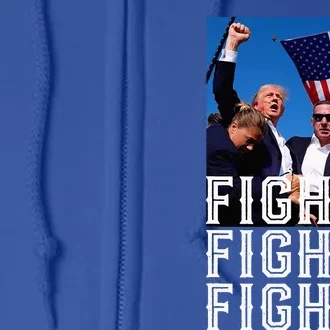 Trump Fight Fight Fight 2024 Full Zip Hoodie