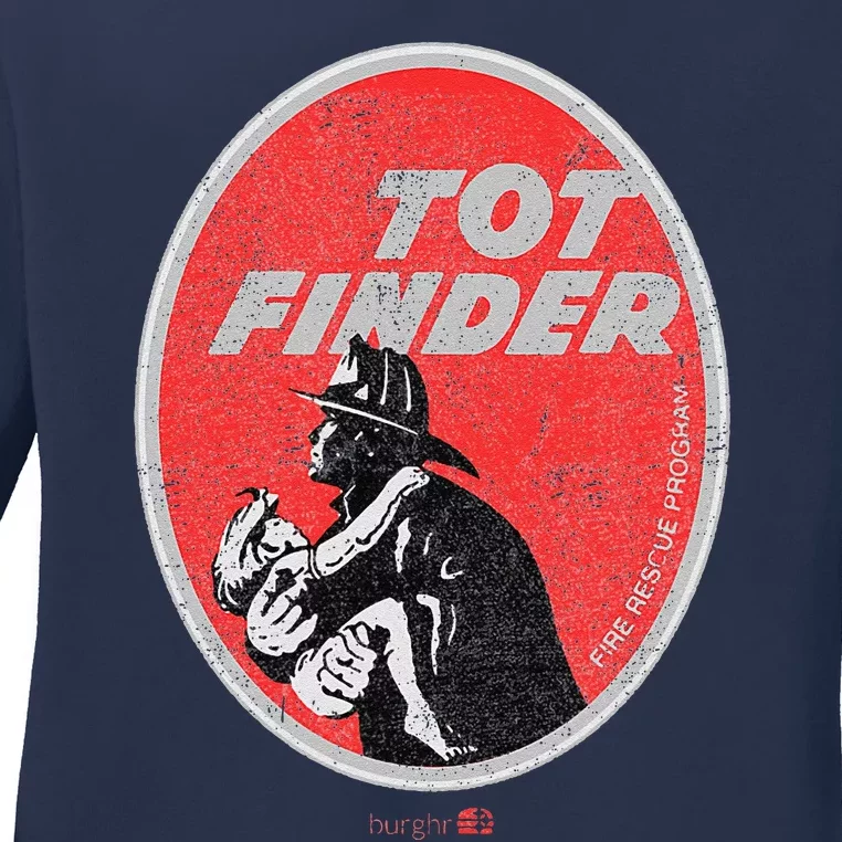 Tot Finder Fire Rescue Ladies Long Sleeve Shirt