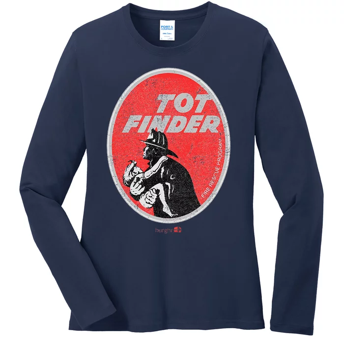 Tot Finder Fire Rescue Ladies Long Sleeve Shirt