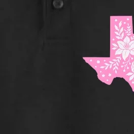 TEXAS Flower Floral Home State Texan Dry Zone Grid Performance Polo