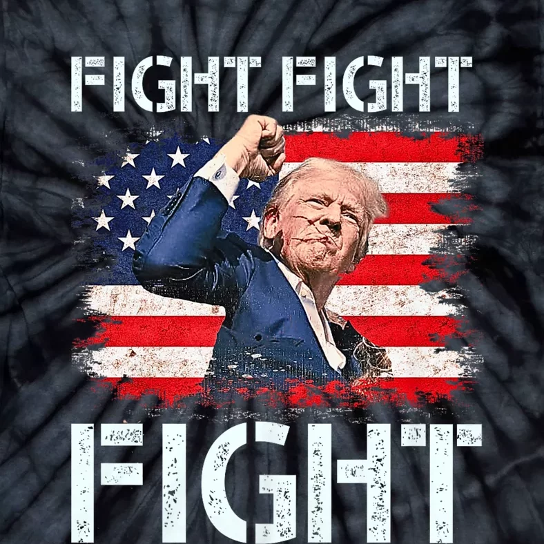 Trump Fight Fight Fight Trump Signals To Americans To Fight Tie-Dye T-Shirt