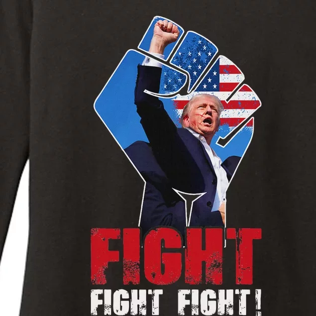 Trump Fight Fight 2024 Womens CVC Long Sleeve Shirt