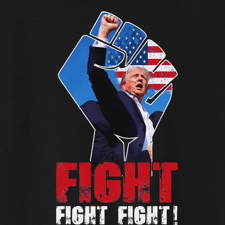 Trump Fight Fight 2024 Women's Crop Top Tee