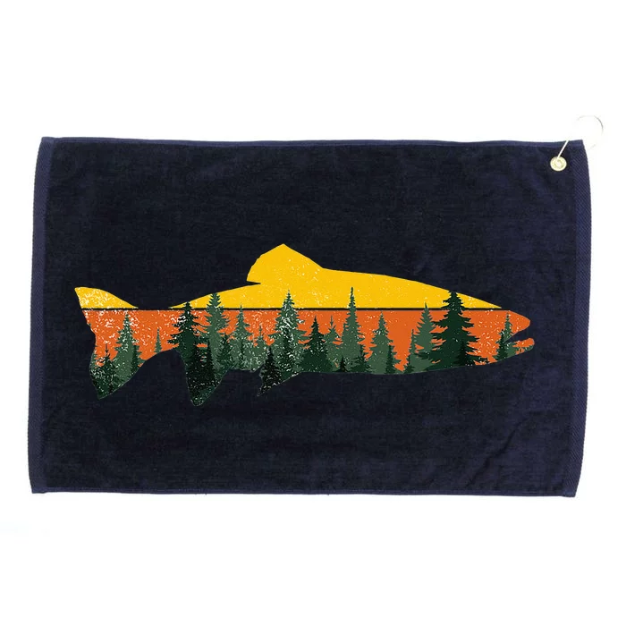 Trout Fly Fishing Outdoor Forest Nature Wildlife Fisherman Grommeted Golf Towel