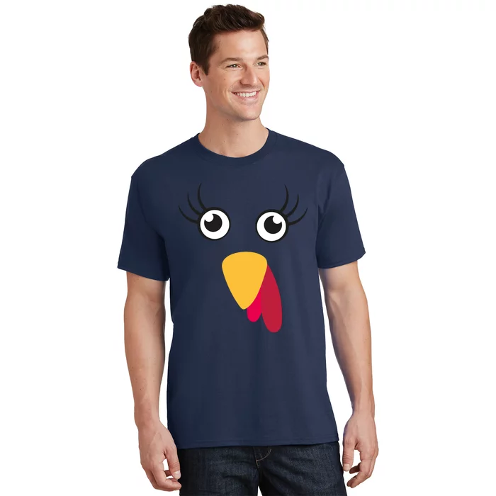 Turkey Face Funny Thanksgiving Day T-Shirt