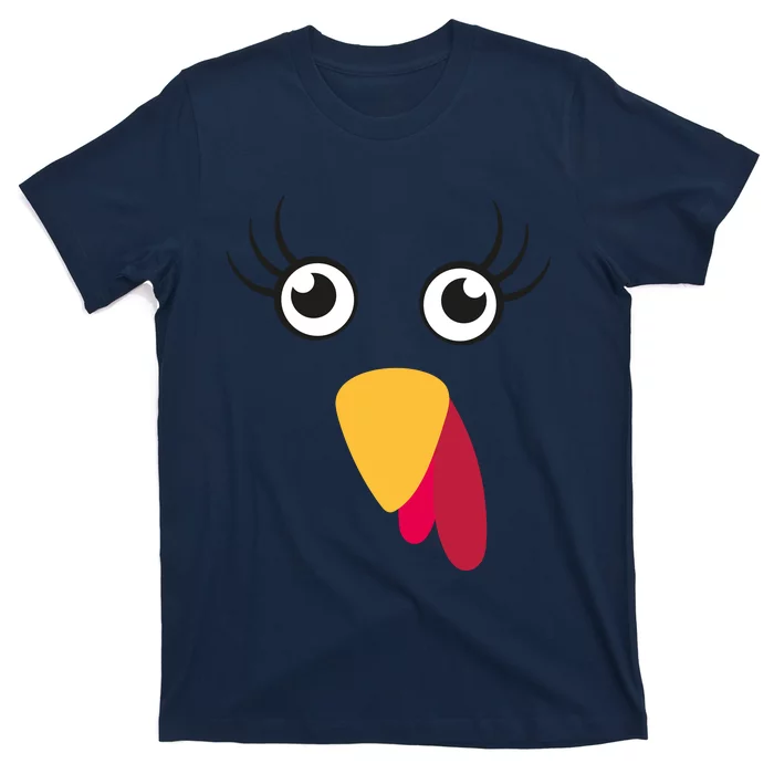 Turkey Face Funny Thanksgiving Day T-Shirt