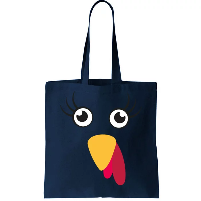 Turkey Face Funny Thanksgiving Day Tote Bag