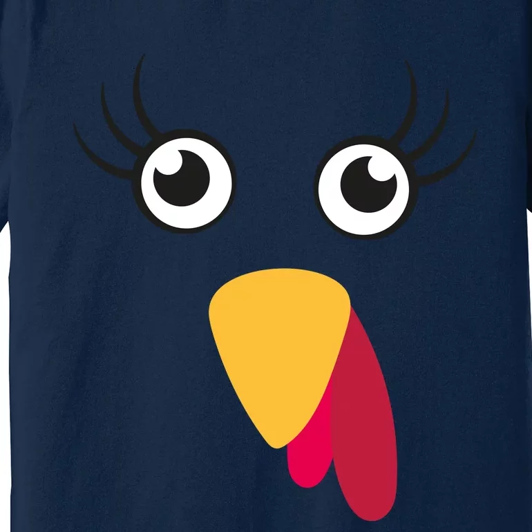 Turkey Face Funny Thanksgiving Day Premium T-Shirt