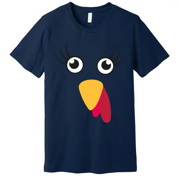 Turkey Face Funny Thanksgiving Day Premium T-Shirt