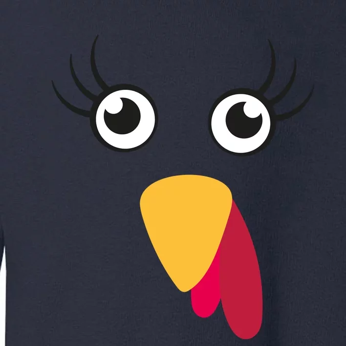 Turkey Face Funny Thanksgiving Day Toddler Sweatshirt