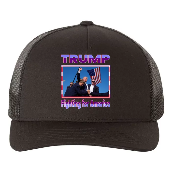 Trump Fighting For America Yupoong Adult 5-Panel Trucker Hat