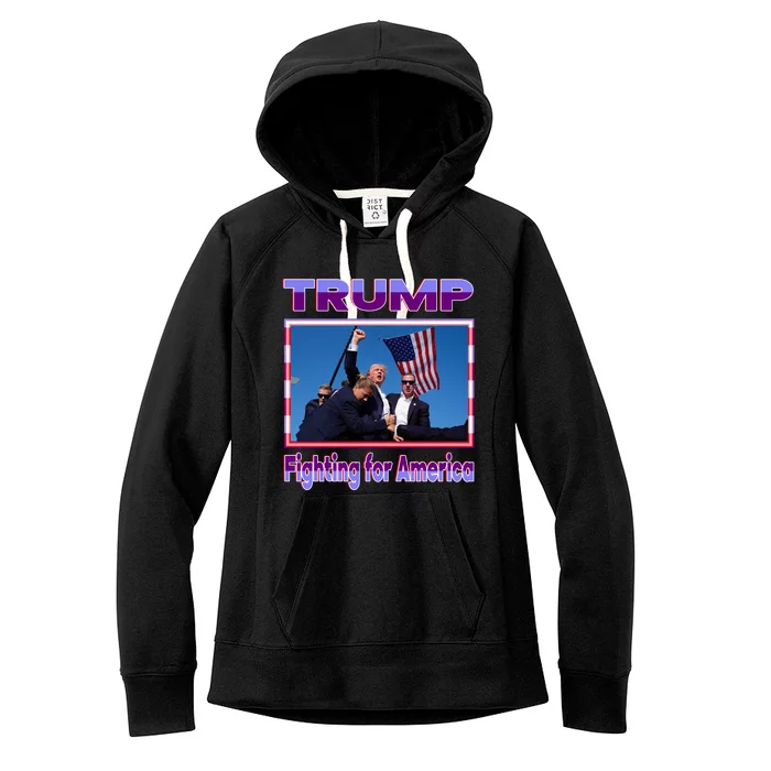 Trump Fighting For America Women's Fleece Hoodie