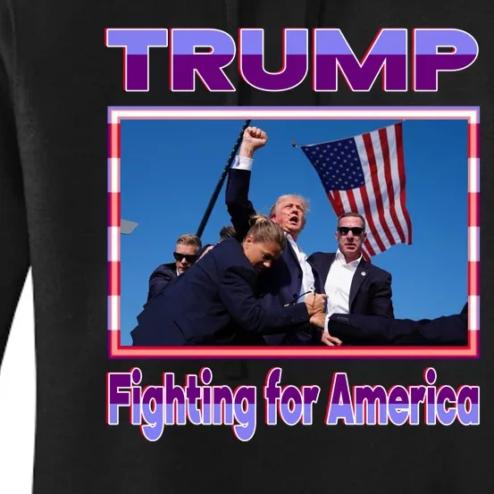 Trump Fighting For America Women's Pullover Hoodie