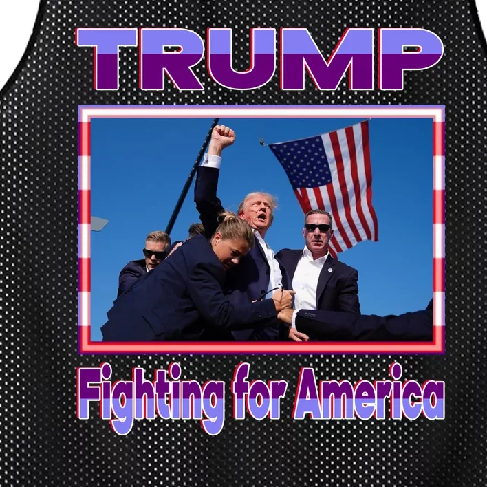 Trump Fighting For America Mesh Reversible Basketball Jersey Tank