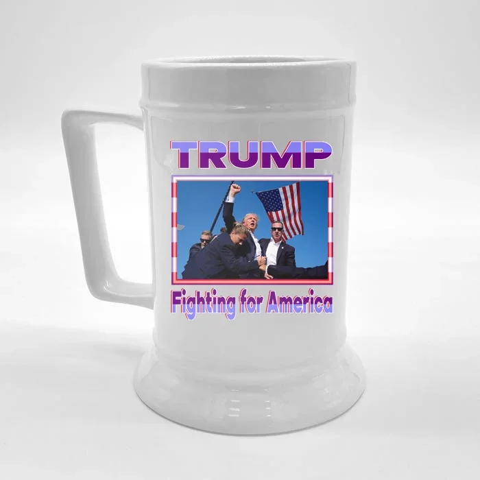 Trump Fighting For America Front & Back Beer Stein