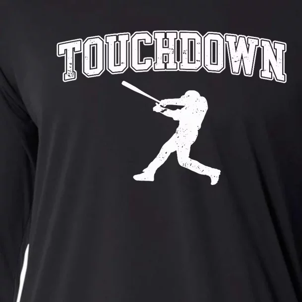 Touchdown Funny Football Baseball Sports Cooling Performance Long Sleeve Crew