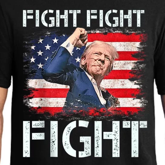 Trump Fight Fight Fight Trump Signals To Americans To Fight Pajama Set