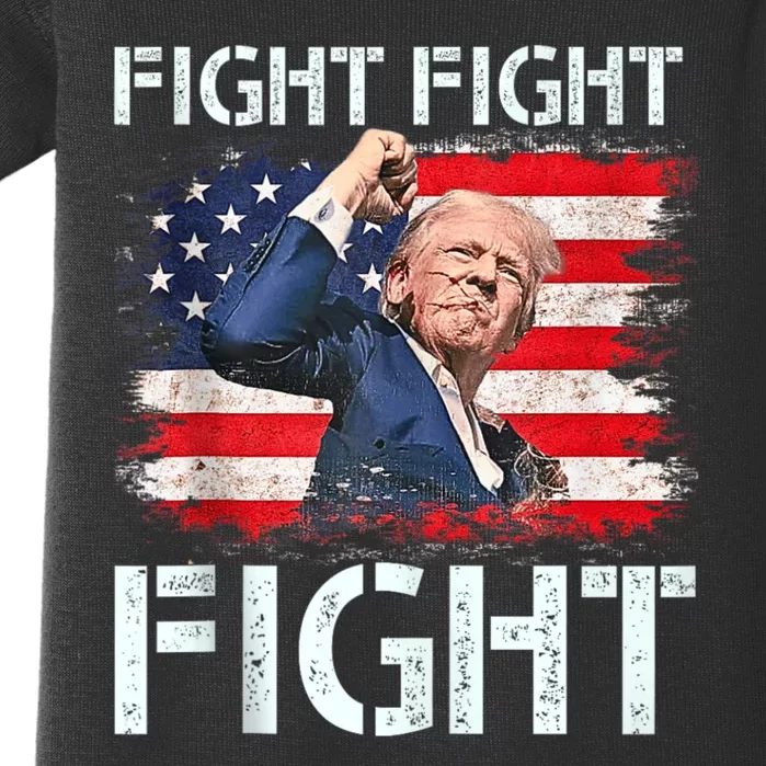 Trump Fight Fight Fight Trump Signals To Americans To Fight Baby Bodysuit