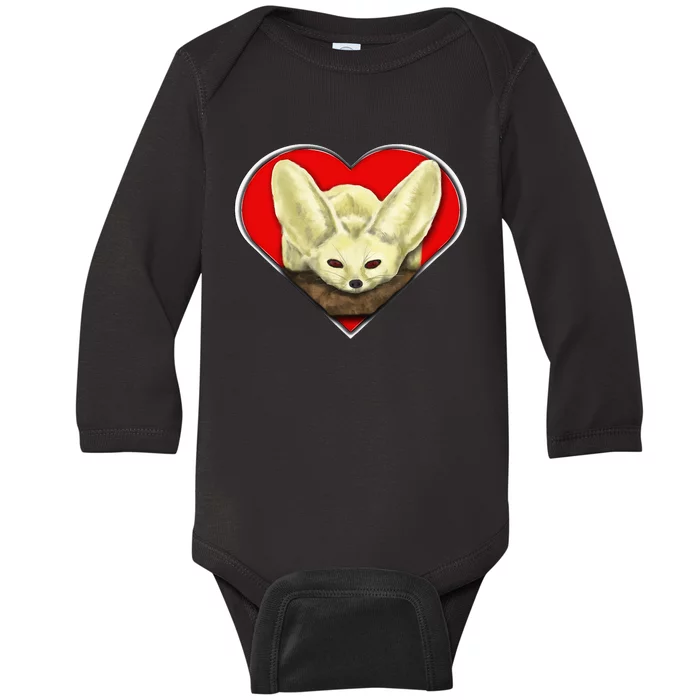 Tiny Fennec Fox Baby Long Sleeve Bodysuit