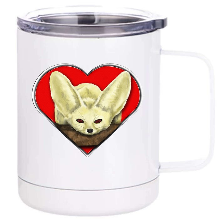 Tiny Fennec Fox Front & Back 12oz Stainless Steel Tumbler Cup