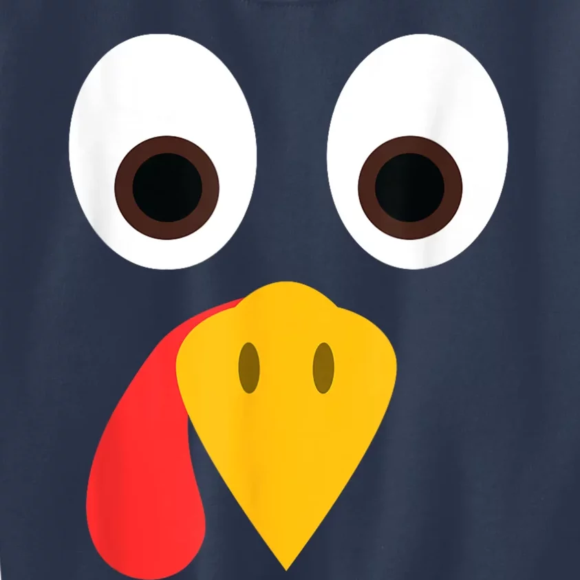 Turkey Face Funny Thanksgiving Kids Sweatshirt