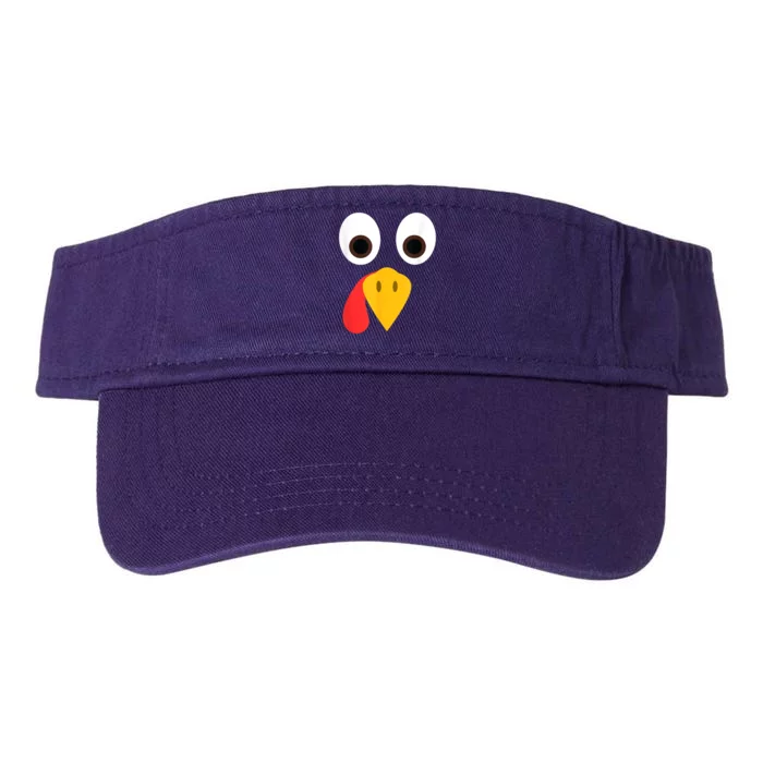 Turkey Face Funny Thanksgiving Valucap Bio-Washed Visor