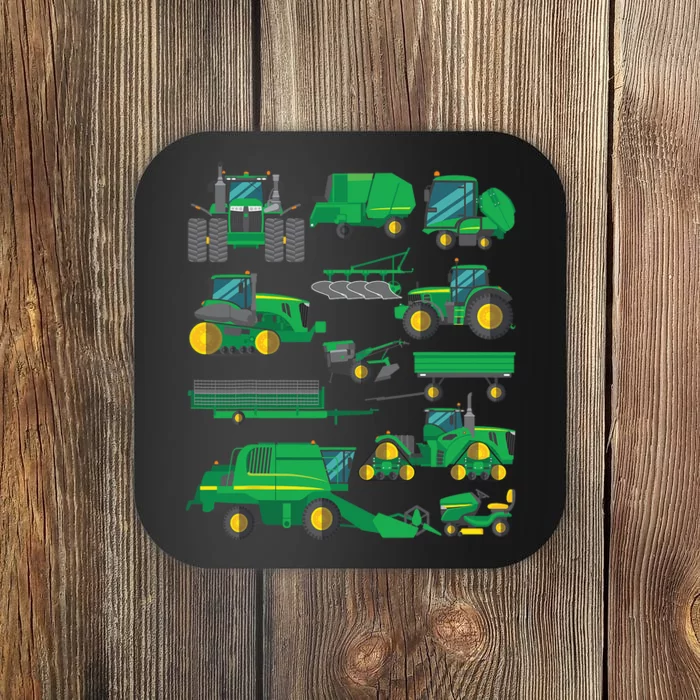 Tractor Farmer Farming Trucks Farm Girls Kids Coaster