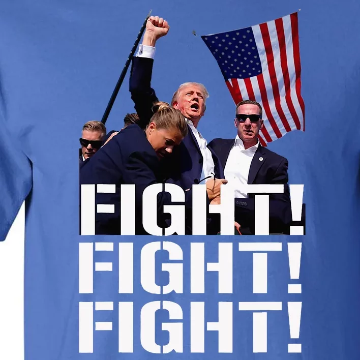 Trump Fight Fight Fight Trump Defiant Trump Shot Fist Pump Tall T-Shirt