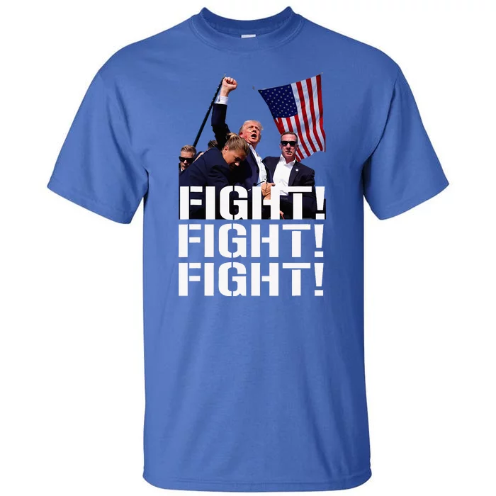 Trump Fight Fight Fight Trump Defiant Trump Shot Fist Pump Tall T-Shirt