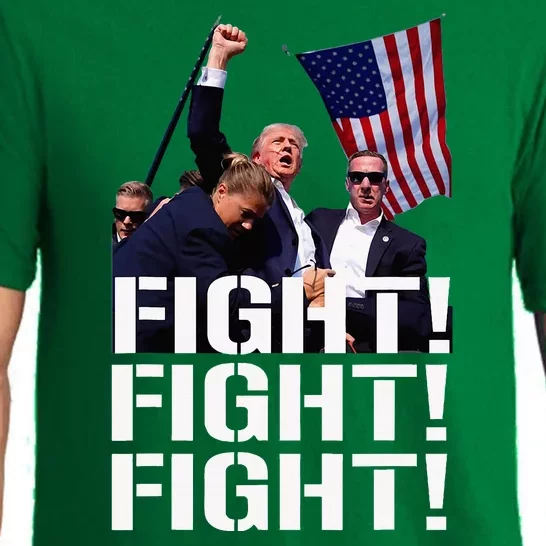 Trump Fight Fight Fight Trump Defiant Trump Shot Fist Pump Pajama Set