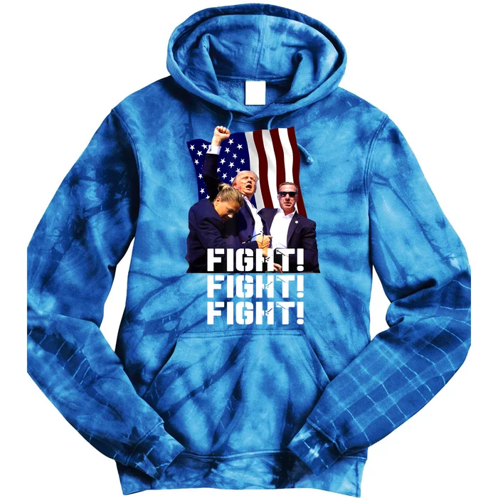 Trump Fight Fight Fight Tie Dye Hoodie