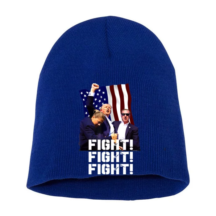 Trump Fight Fight Fight Short Acrylic Beanie