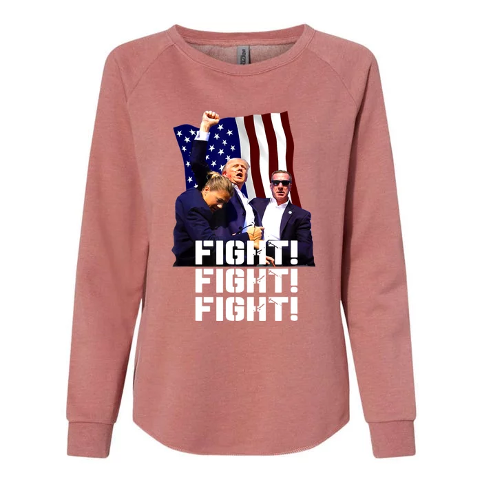 Trump Fight Fight Fight Womens California Wash Sweatshirt