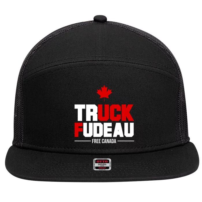 Truck Fudeau Fuck Free Canada 7 Panel Mesh Trucker Snapback Hat