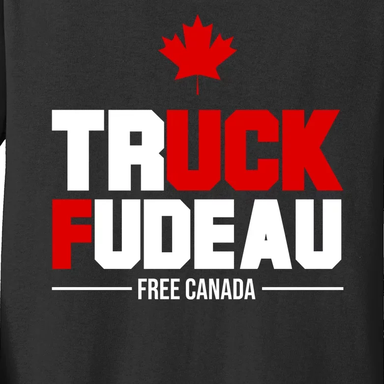 Truck Fudeau Fuck Free Canada Kids Long Sleeve Shirt