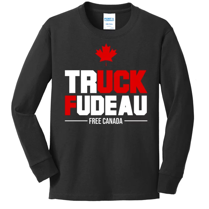 Truck Fudeau Fuck Free Canada Kids Long Sleeve Shirt