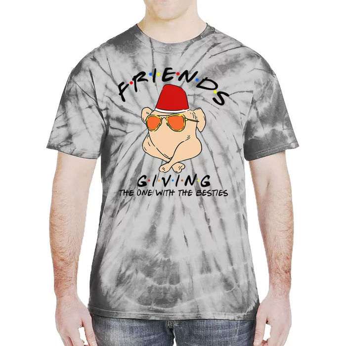 Turkey Friends Giving Happy Friendsgiving Funny Thanksgiving Tie-Dye T-Shirt