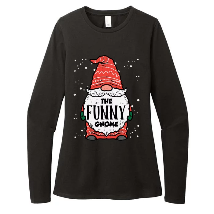 The Funny Gnome Xmas Matching Christmas Pajamas For Family Gift Womens CVC Long Sleeve Shirt