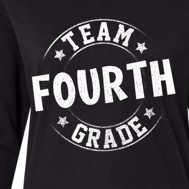 Team Fourth Grade Teacher Student Back To School 4th Grade Womens Cotton Relaxed Long Sleeve T-Shirt