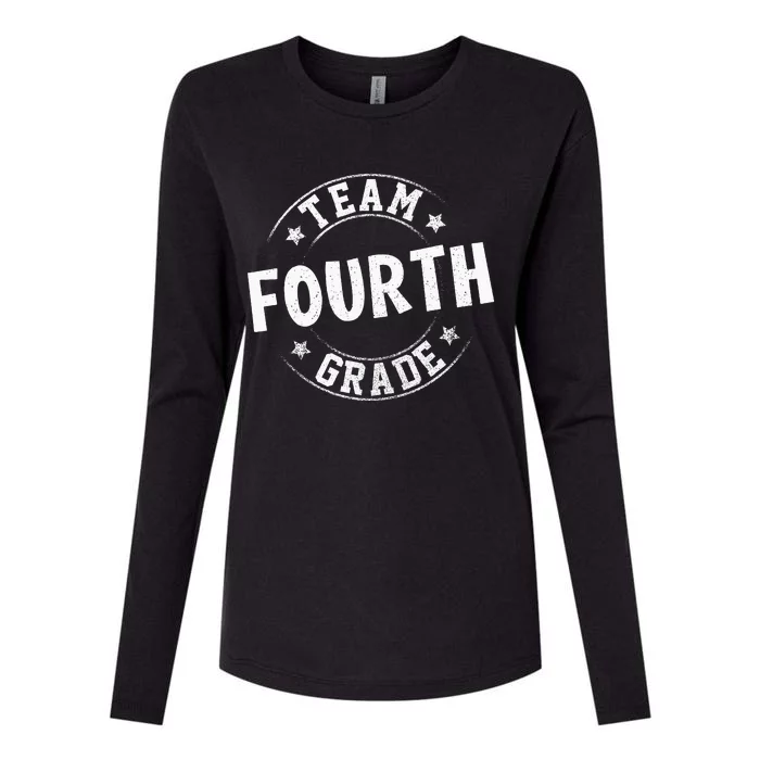 Team Fourth Grade Teacher Student Back To School 4th Grade Womens Cotton Relaxed Long Sleeve T-Shirt