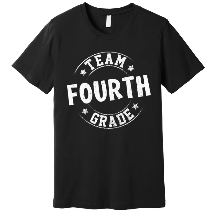 Team Fourth Grade Teacher Student Back To School 4th Grade Premium T-Shirt